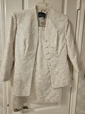 Alex Evenings Cream Embroidered Jacket
